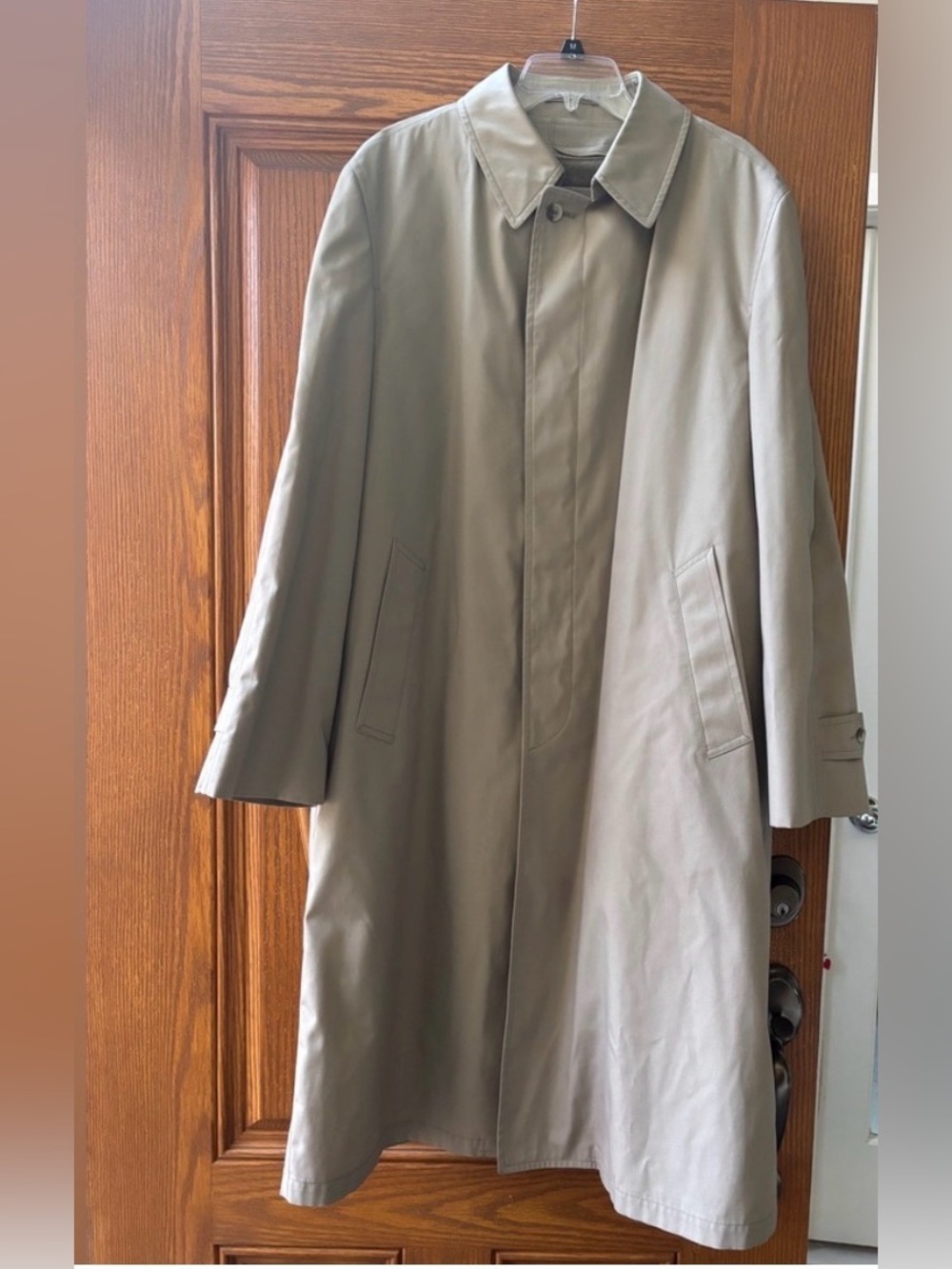 Vintage LONDON FOG Men's Tan Trench Coat, Removable Thinsulated Lining 44 Long